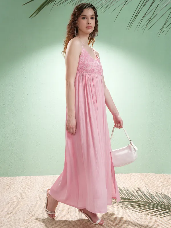 Embroidered Maxi Dress