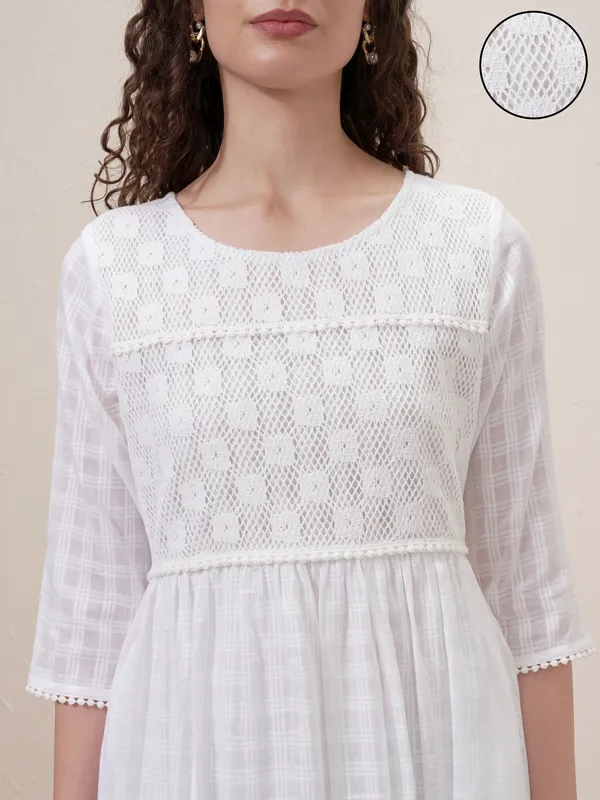 Self Design A-Line Dress