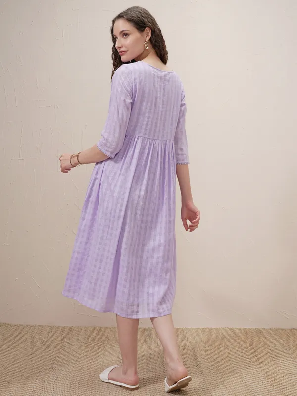 Self Design A-Line Dress