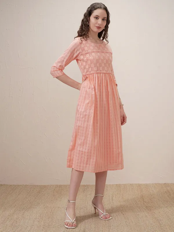 Self Design A-Line Dress