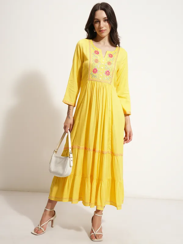 Embroidered Maxi Dress