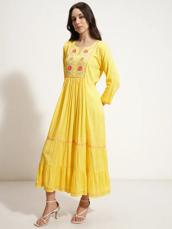 Embroidered Maxi Dress