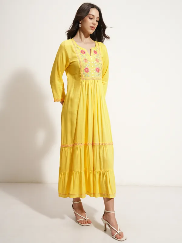 Embroidered Maxi Dress