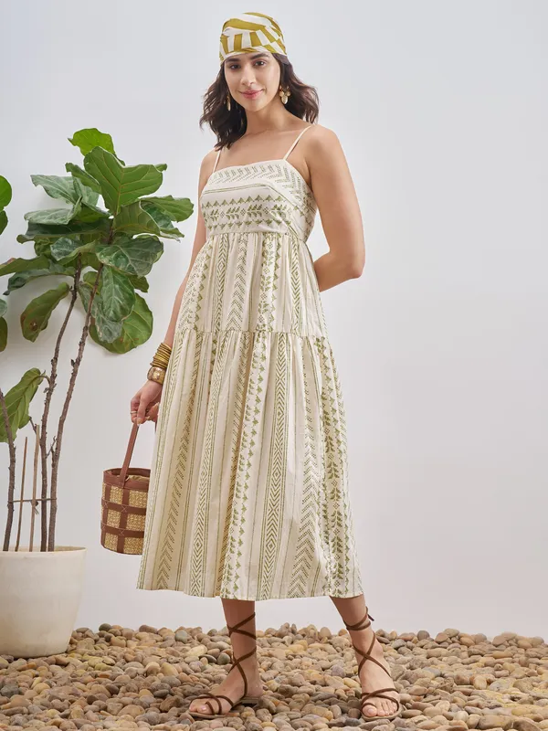 Self Design A-Line Dress