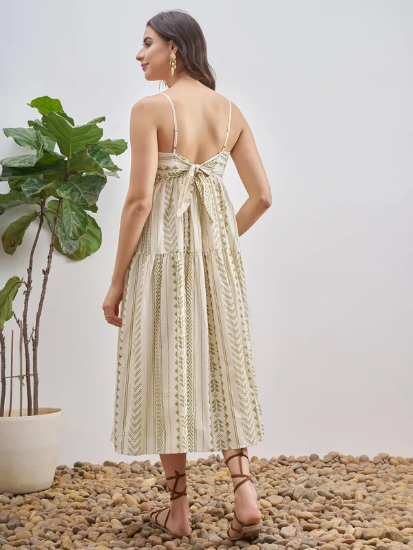 Self Design A-Line Dress