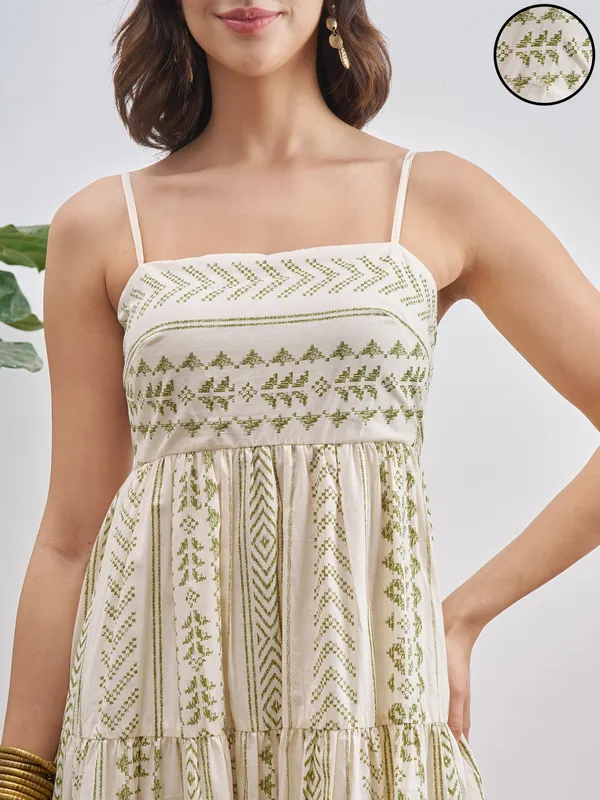 Self Design A-Line Dress