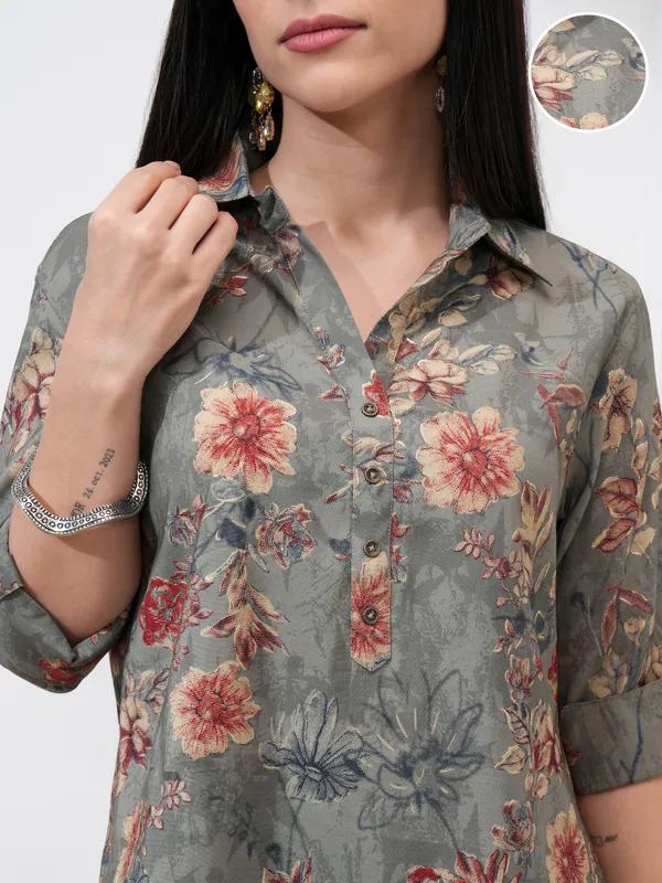 Vishudh Women Maroon Tunic With Trouser