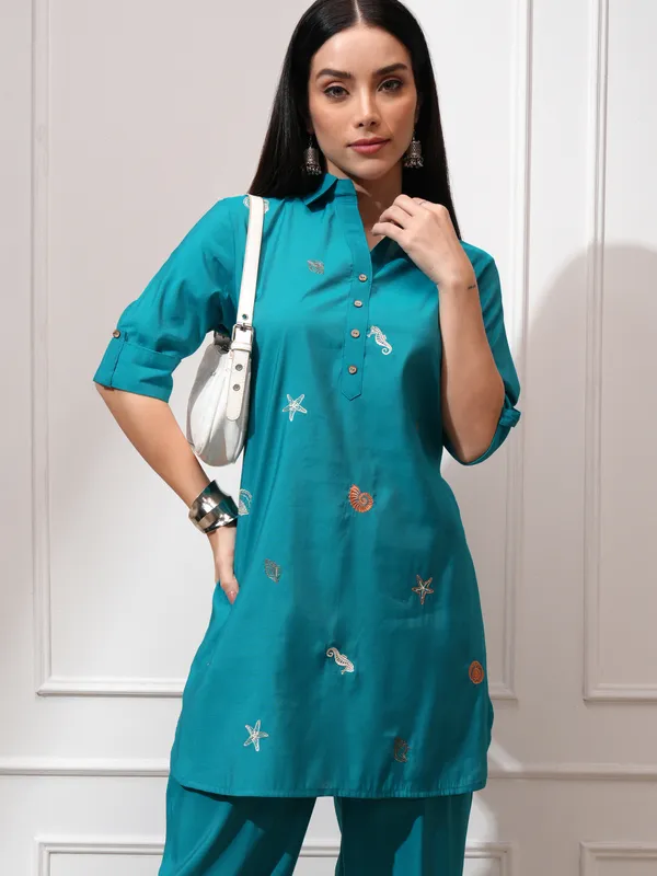 Women Tunic With Palazzos Co-Ords