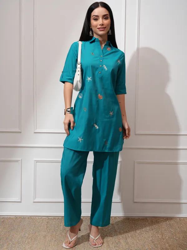 Women Tunic With Palazzos Co-Ords