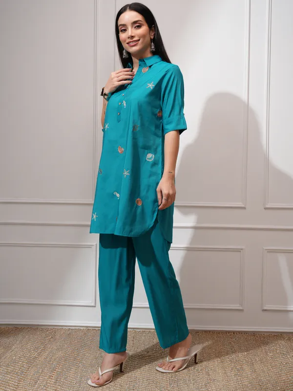 Women Tunic With Palazzos Co-Ords