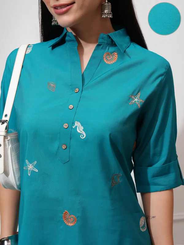 Women Tunic With Palazzos Co-Ords