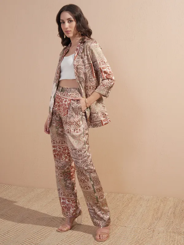 Women Blazer With Trouser Co-Ords