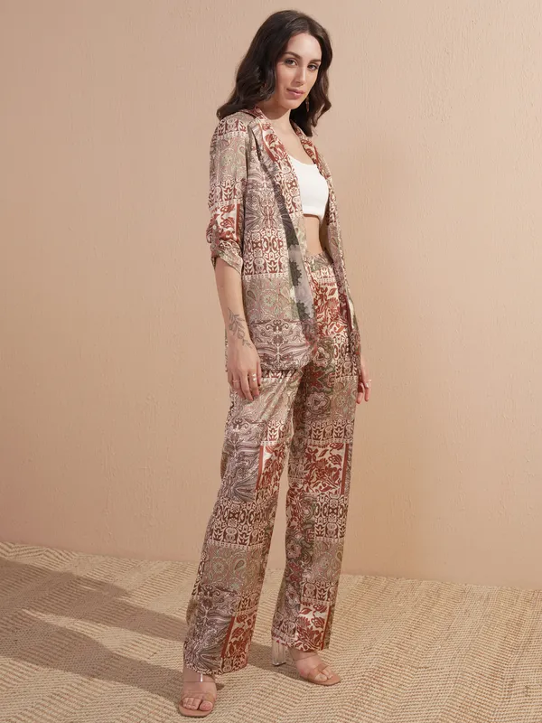 Women Blazer With Trouser Co-Ords