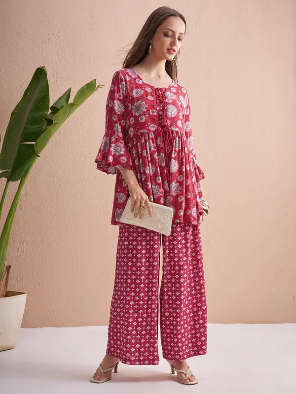 Women Top With Palazzos Co-Ords