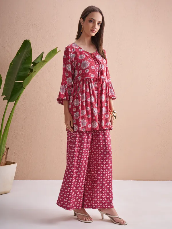 Women Top With Palazzos Co-Ords