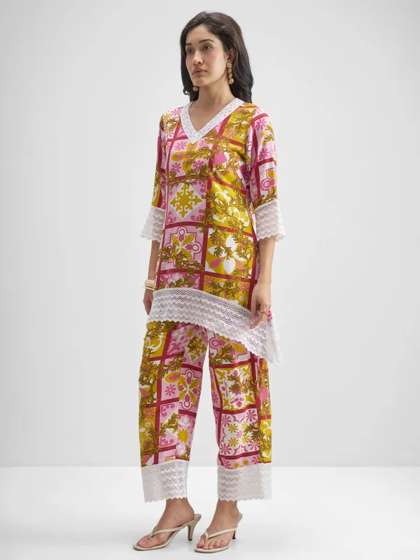 Vishudh Women Multi Top With Trouser Co-Ords