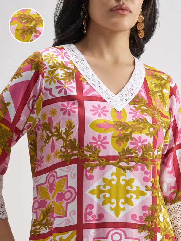 Vishudh Women Multi Top With Trouser Co-Ords