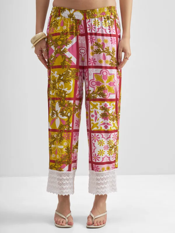 Vishudh Women Multi Top With Trouser Co-Ords