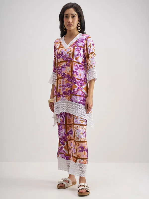 Vishudh Women Multi Top With Trouser Co-Ords