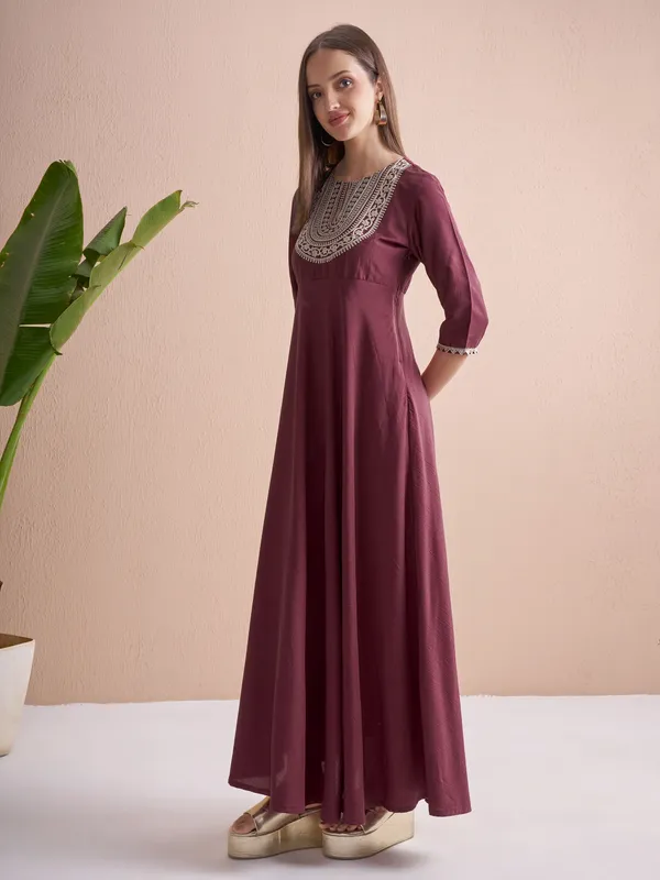 Embroidered Maxi Dress