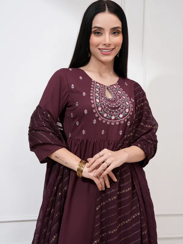 Women Kurta With Palazzo And Dupatta