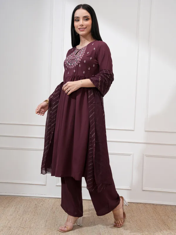 Women Kurta With Palazzo And Dupatta