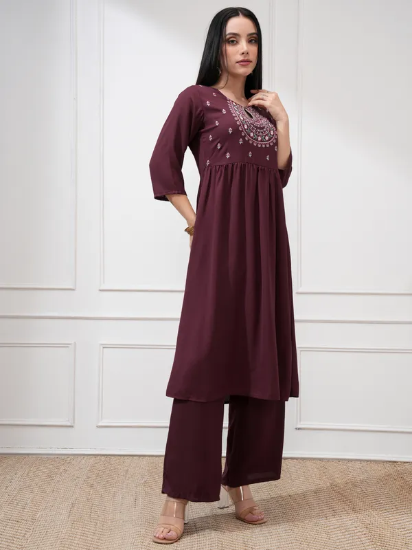 Women Kurta With Palazzo And Dupatta