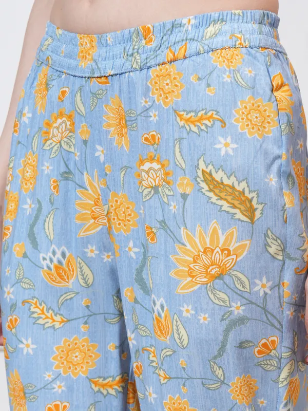 Vishudh Women Blue Kurta With Trouser