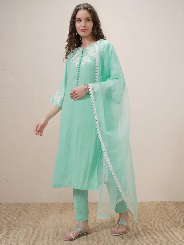 Women Kurta With Trouser And Dupatta