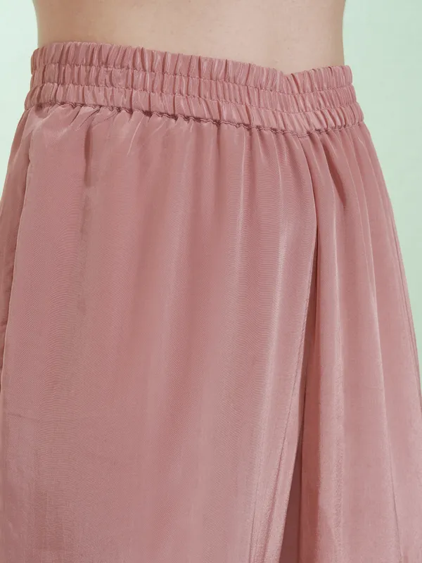 Vishudh Women Pink Embroidered Kurta With Trousers And Dupatta