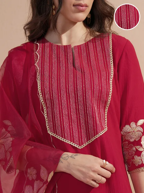 Women Kurta With Trouser And Dupatta