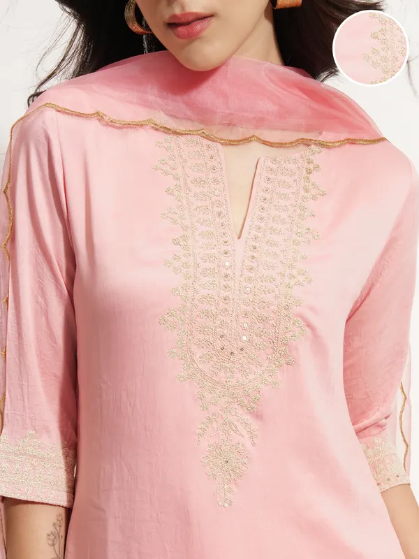 Women Kurta With Trouser And Dupatta