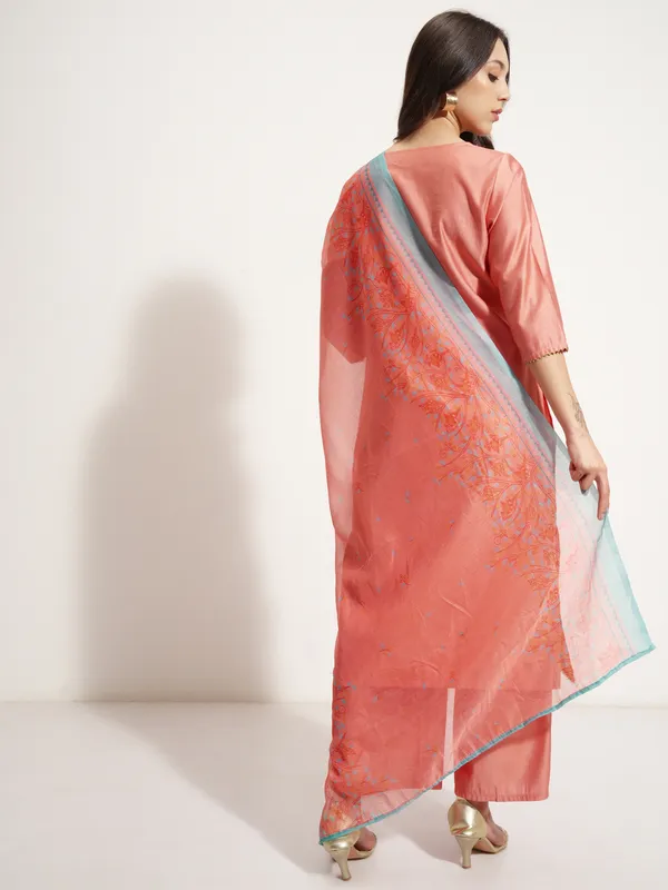 Women Kurta With Palazzo And Dupatta
