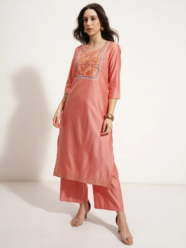 Women Kurta With Palazzo And Dupatta