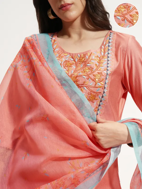 Women Kurta With Palazzo And Dupatta