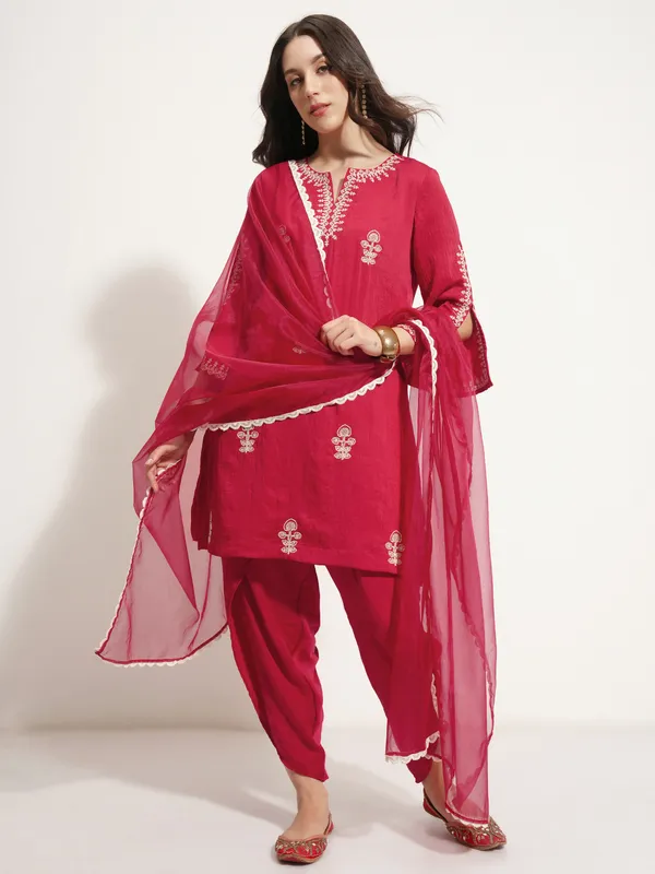 Women Kurta With Trouser And Dupatta
