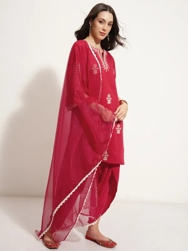Women Kurta With Trouser And Dupatta