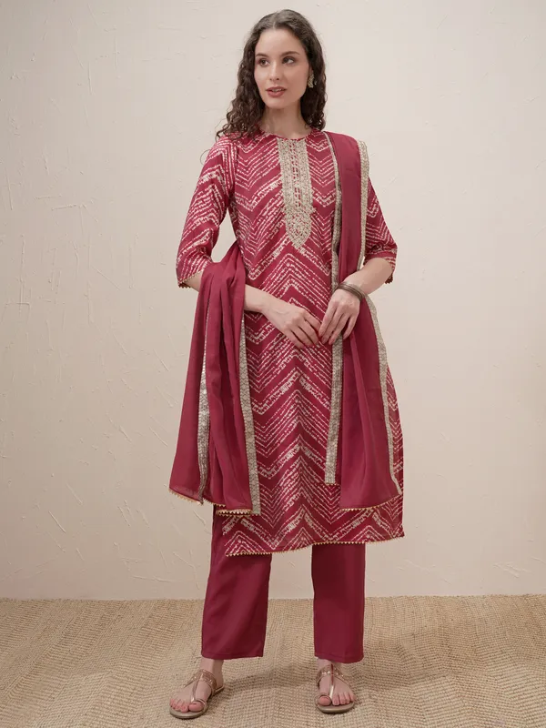 Women Kurta With Trouser And Dupatta