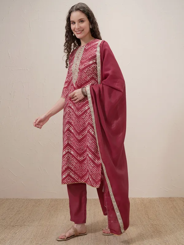 Women Kurta With Trouser And Dupatta