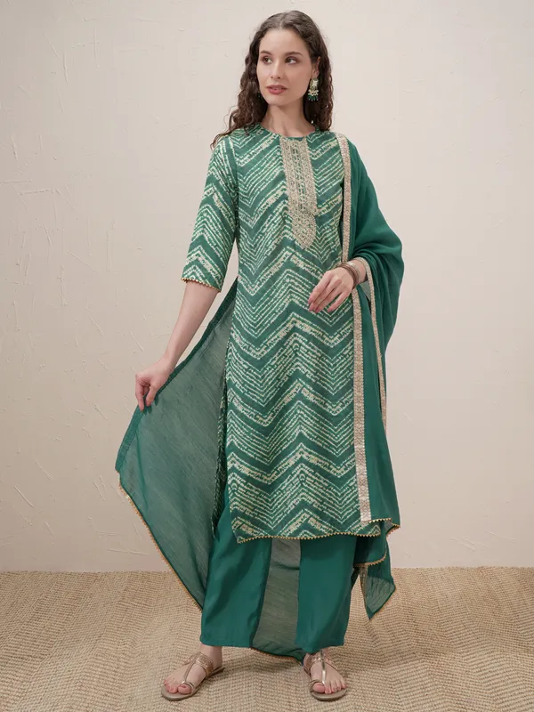 Women Kurta With Trouser And Dupatta