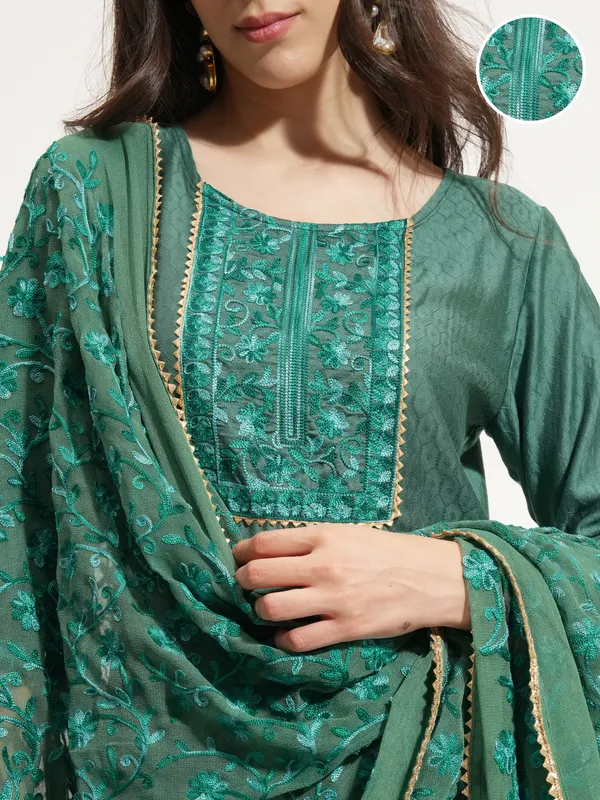 Women Kurta With Trouser And Dupatta