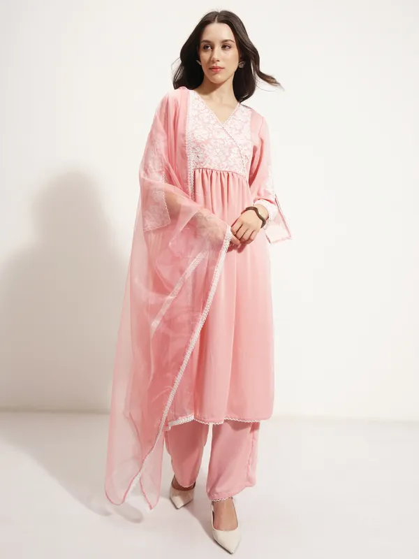 Women Kurta With Trouser And Dupatta