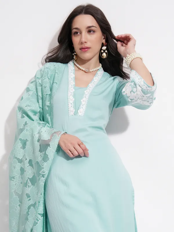 Women Kurta With Trouser And Dupatta