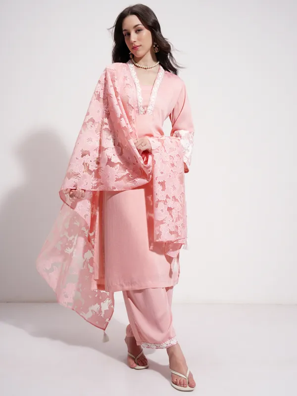 Women Kurta With Trouser And Dupatta