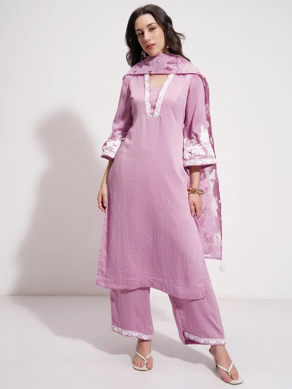 Women Kurta With Trouser And Dupatta