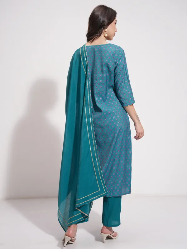 Women Kurta With Trouser And Dupatta