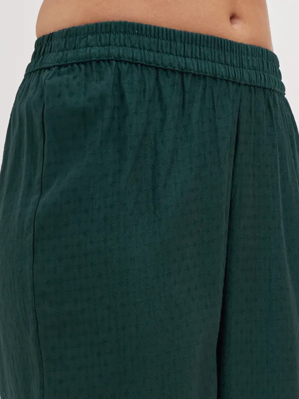 Vishudh Women Teal Embroidered Kurta And Trouser With Dupatta