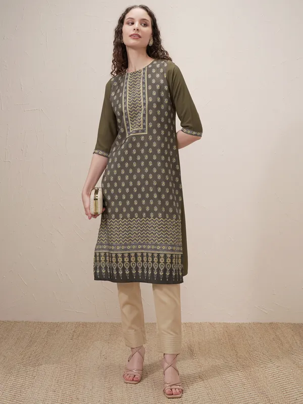 Printed Straight Kurta