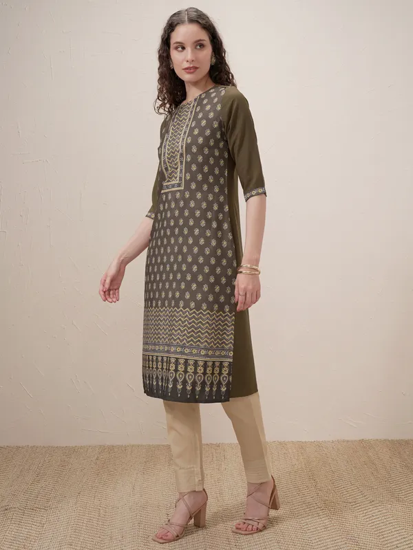 Printed Straight Kurta