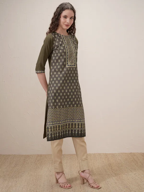 Printed Straight Kurta